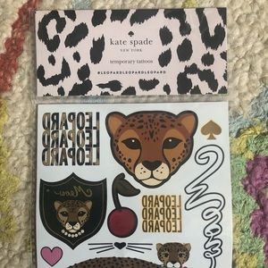 Kate Spade leopard temporary tattoos
